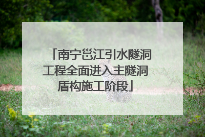 南宁邕江引水隧洞工程全面进入主隧洞盾构施工阶段