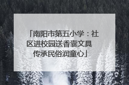南阳市第五小学：社区进校园送香囊文具 传承民俗润童心
