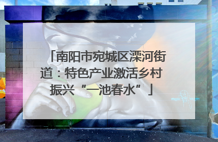 南阳市宛城区溧河街道：特色产业激活乡村振兴“一池春水”