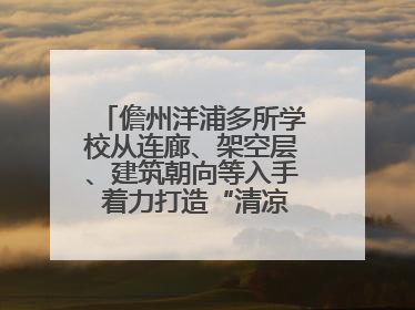 儋州洋浦多所学校从连廊、架空层、建筑朝向等入手 着力打造“清凉校园”