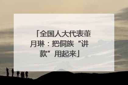 全国人大代表董月琳：把侗族“讲款”用起来