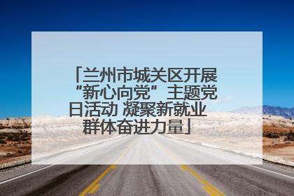 兰州市城关区开展“新心向党”主题党日活动 凝聚新就业群体奋进力量