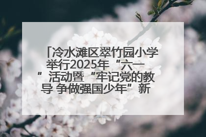 冷水滩区翠竹园小学举行2025年“六一”活动暨“牢记党的教导 争做强国少年”新队员入队仪式
