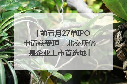 前五月27单IPO申请获受理，北交所仍是企业上市首选地