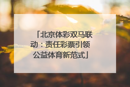 北京体彩双马联动：责任彩票引领公益体育新范式