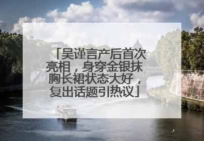 吴谨言产后首次亮相，身穿金银抹胸长裙状态大好，复出话题引热议