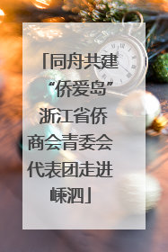 同舟共建“侨爱岛” 浙江省侨商会青委会代表团走进嵊泗