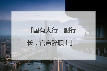 国有大行一副行长，官宣辞职！