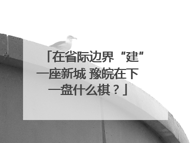 在省际边界“建”一座新城 豫皖在下一盘什么棋？