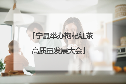 宁夏举办枸杞红茶高质量发展大会