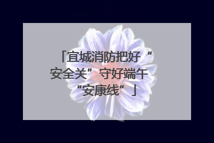 宜城消防把好“安全关”守好端午“安康线”