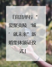 宜昌举行“爱聚夷陵‘城’就未来”新婚集体颁证仪式
