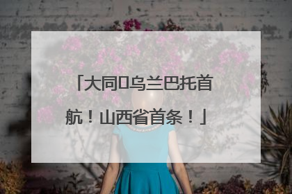 大同⇌乌兰巴托首航！山西省首条！