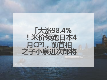 大涨98.4%！米价领跑日本4月CPI，前首相之子小泉进次郎将如何破局？