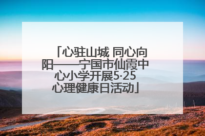 心驻山城 同心向阳——宁国市仙霞中心小学开展5·25心理健康日活动