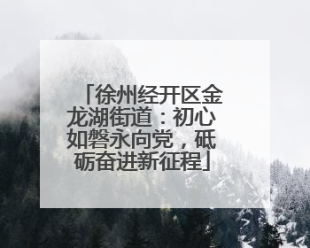 徐州经开区金龙湖街道：初心如磐永向党，砥砺奋进新征程