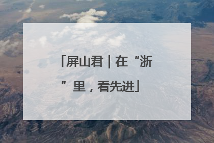 屏山君｜在“浙”里，看先进