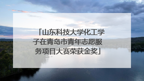 山东科技大学化工学子在青岛市青年志愿服务项目大赛荣获金奖