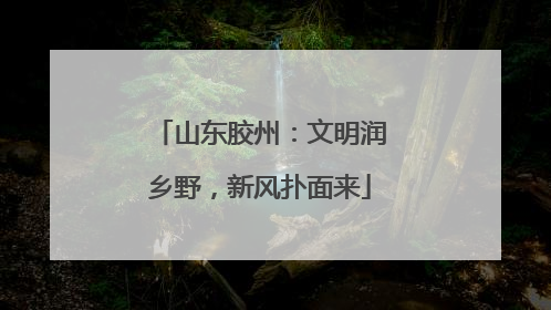 山东胶州：文明润乡野，新风扑面来