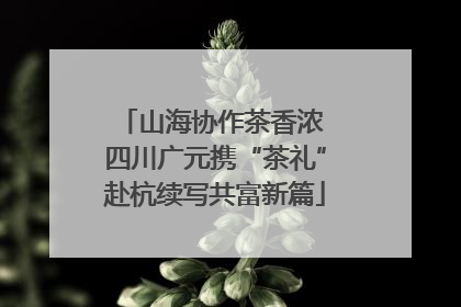 山海协作茶香浓 四川广元携“茶礼”赴杭续写共富新篇