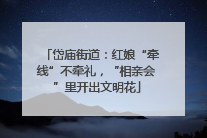 岱庙街道：红娘“牵线”不牵礼，“相亲会”里开出文明花
