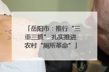 岳阳市：推行“三重三抓” 扎实推进农村“厕所革命”