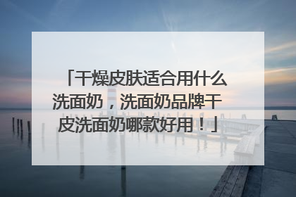 干燥皮肤适合用什么洗面奶，洗面奶品牌干皮洗面奶哪款好用！