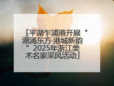 平湖乍浦港开展“潮涌东方·港城新韵”2025年浙江美术名家采风活动