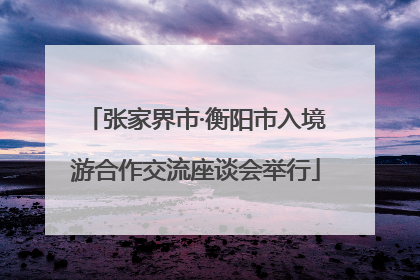 张家界市·衡阳市入境游合作交流座谈会举行