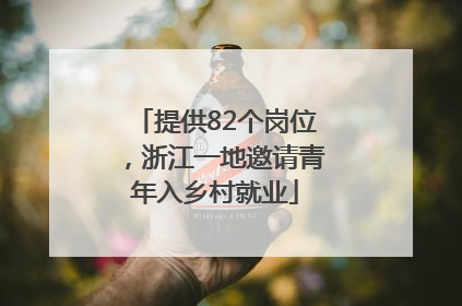 提供82个岗位，浙江一地邀请青年入乡村就业