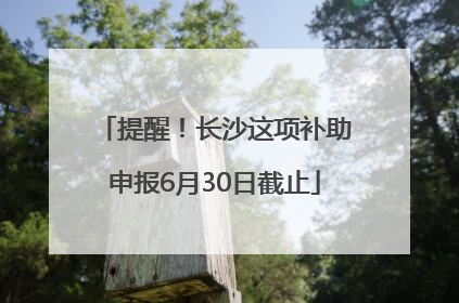 提醒！长沙这项补助申报6月30日截止
