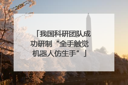 我国科研团队成功研制“全手触觉机器人仿生手”