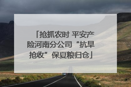 抢抓农时 平安产险河南分公司“抗旱抢收”保夏粮归仓