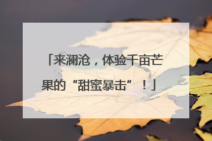 来澜沧，体验千亩芒果的“甜蜜暴击”！