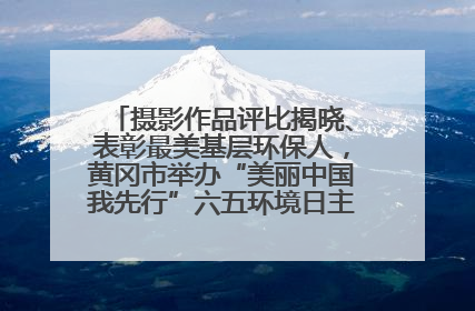 摄影作品评比揭晓、表彰最美基层环保人，黄冈市举办“美丽中国我先行”六五环境日主题宣传活动