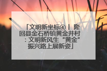 文明新坐标④丨 隆回县金石桥镇黄金井村：文明新风生“黄金” 振兴路上展新姿