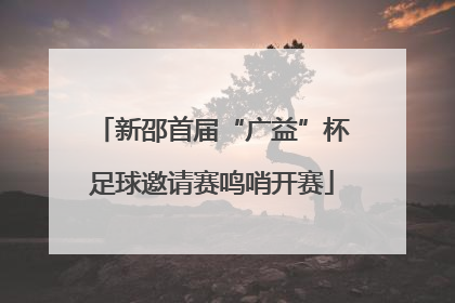 新邵首届“广益”杯足球邀请赛鸣哨开赛