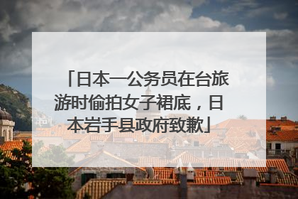 日本一公务员在台旅游时偷拍女子裙底，日本岩手县政府致歉