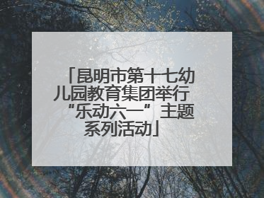 昆明市第十七幼儿园教育集团举行“乐动六一”主题系列活动