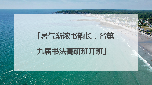 暑气渐浓书韵长，省第九届书法高研班开班