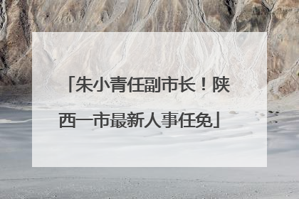 朱小青任副市长！陕西一市最新人事任免