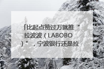 比起点赞过万就推“拉波波（LABOBO）”，宁波银行还是拉业绩吧｜财经辣评