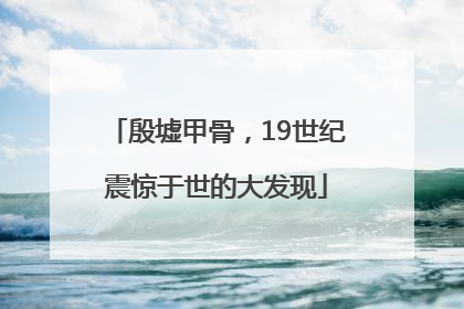 殷墟甲骨，19世纪震惊于世的大发现