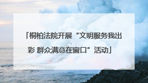 桐柏法院开展“文明服务我出彩 群众满意在窗口”活动