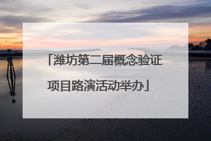 潍坊第二届概念验证项目路演活动举办