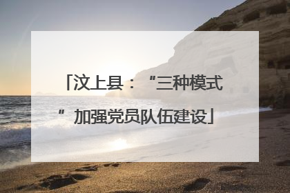 汶上县：“三种模式”加强党员队伍建设