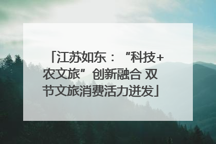江苏如东：“科技+农文旅”创新融合 双节文旅消费活力迸发