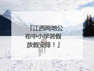 江西两地公布中小学暑假放假安排！