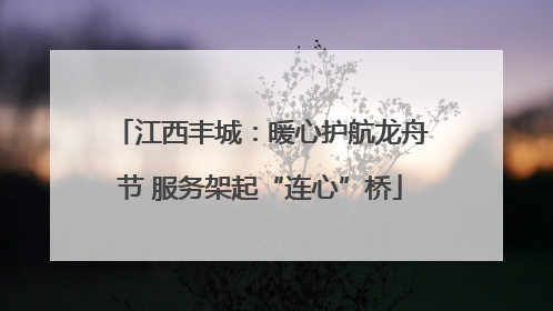 江西丰城：暖心护航龙舟节 服务架起“连心”桥