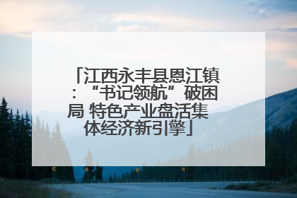 江西永丰县恩江镇：“书记领航”破困局 特色产业盘活集体经济新引擎